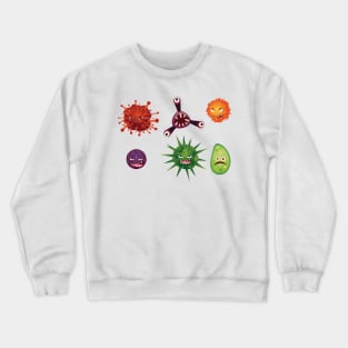 Cartoon Viruses Crewneck Sweatshirt